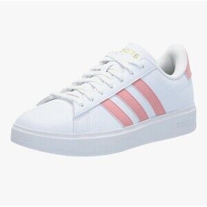 Adidas Grand Court 2.0 Athletic Shoes IG9239 White/Pink Spark Women Size 8 NEW